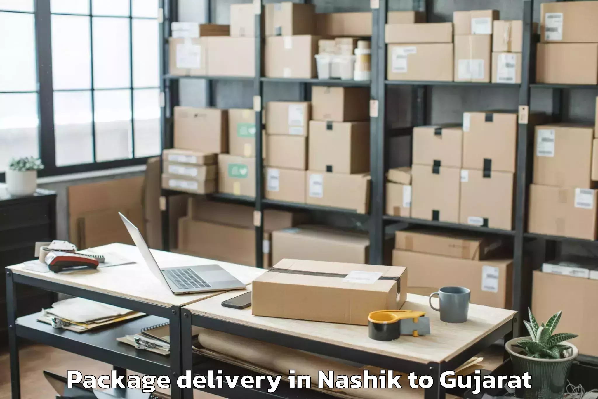 Book Your Nashik to Rudra Mata Airport Bhj Package Delivery Today